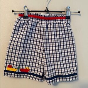 Florence Eiseman Navy Boat Swim Trunks